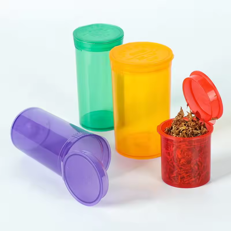 Waterproof 19 Dram Child Resistant Pop Top Containers