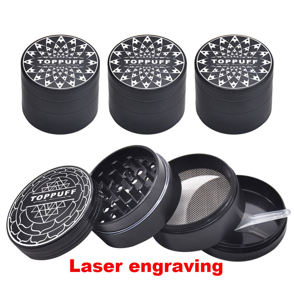 Manual Herb Grinder 4 Layer Zinc Alloy Aluminium Premium Metal Tobacco Grinder