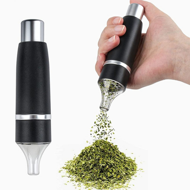 Manual Press Pen Type Smoke Herb Grinder Detachable Cleaning Single Hand Tobacco Grinder